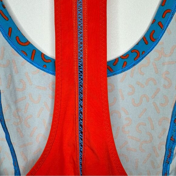 Lululemon Lightened Up Singlet Seawheeze Cheetos Blue and Orange Large w1k75s - Picture 6 of 10